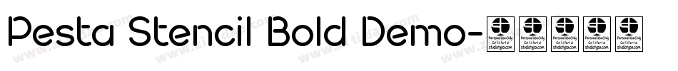 Pesta Stencil Bold Demo字体转换